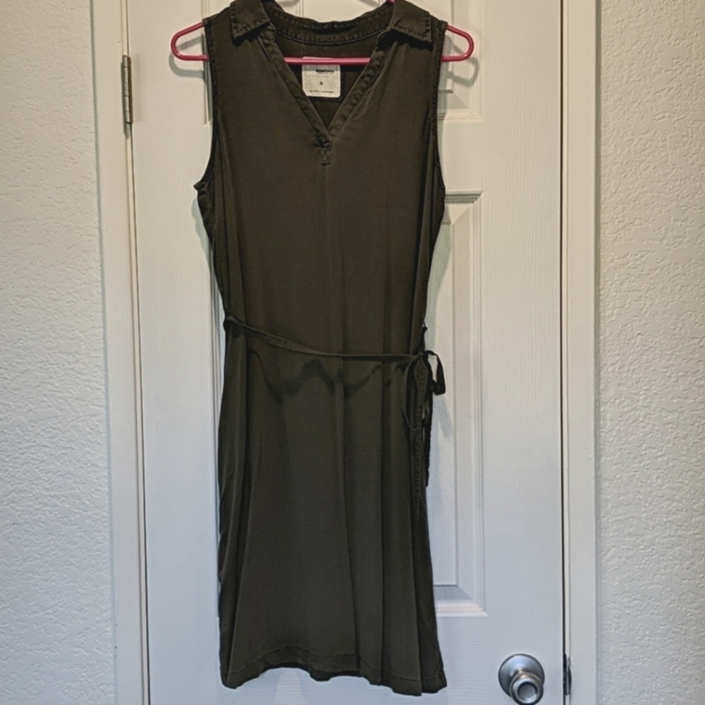 Sonoma, olive green, size small, sun dress